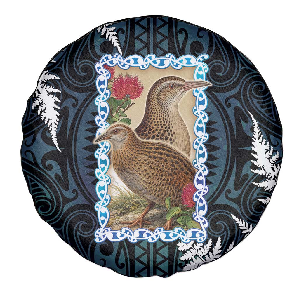 New Zealand Weka Spare Tire Cover Maori Hen Koru Pattern - Polynesian Pride