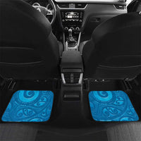 New Zealand Kokako Bird Car Mats Maori Koru With Kowhai Flowers - Polynesian Pride