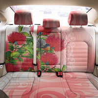 New Zealand Fantail Back Car Seat Cover Maori Koru With Pohutukawa Flowers LT05 - Polynesian Pride