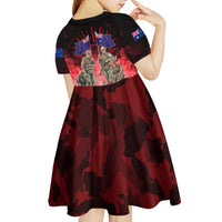 Australia And New Zealand ANZAC Day Kid Short Sleeve Dress Soldiers Lest We Forget