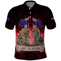 Australia and New Zealand ANZAC Day Polo Shirt - Soldiers Lest We Forget LT05