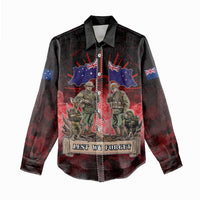 Australia And New Zealand ANZAC Day Women Casual Shirt Soldiers Lest We Forget LT05 - Polynesian Pride