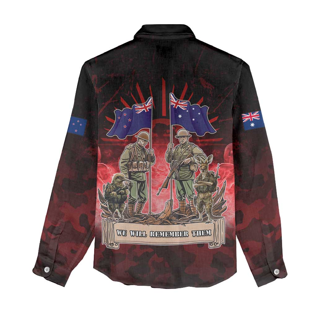 Australia And New Zealand ANZAC Day Women Casual Shirt Soldiers Lest We Forget LT05 - Polynesian Pride