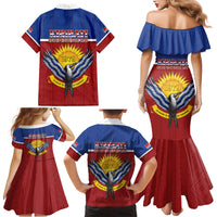 Kiribati 45th Independence Day Family Matching Mermaid Dress and Hawaiian Shirt Lesser Frigatebird Tribal Pattern LT05 - Polynesian Pride
