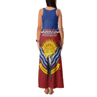 Kiribati 45th Independence Day Family Matching Tank Maxi Dress and Hawaiian Shirt Lesser Frigatebird Tribal Pattern LT05 - Polynesian Pride