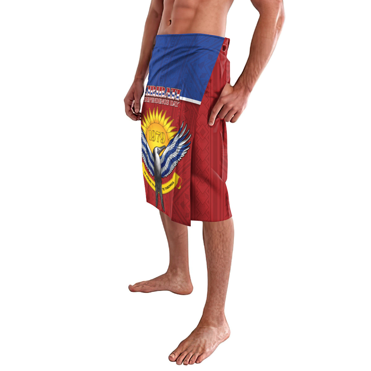 Kiribati 45th Independence Day Lavalava Lesser Frigatebird Tribal Pattern