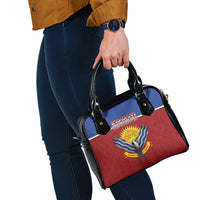 Kiribati 45th Independence Day Shoulder Handbag Lesser Frigatebird Tribal Pattern