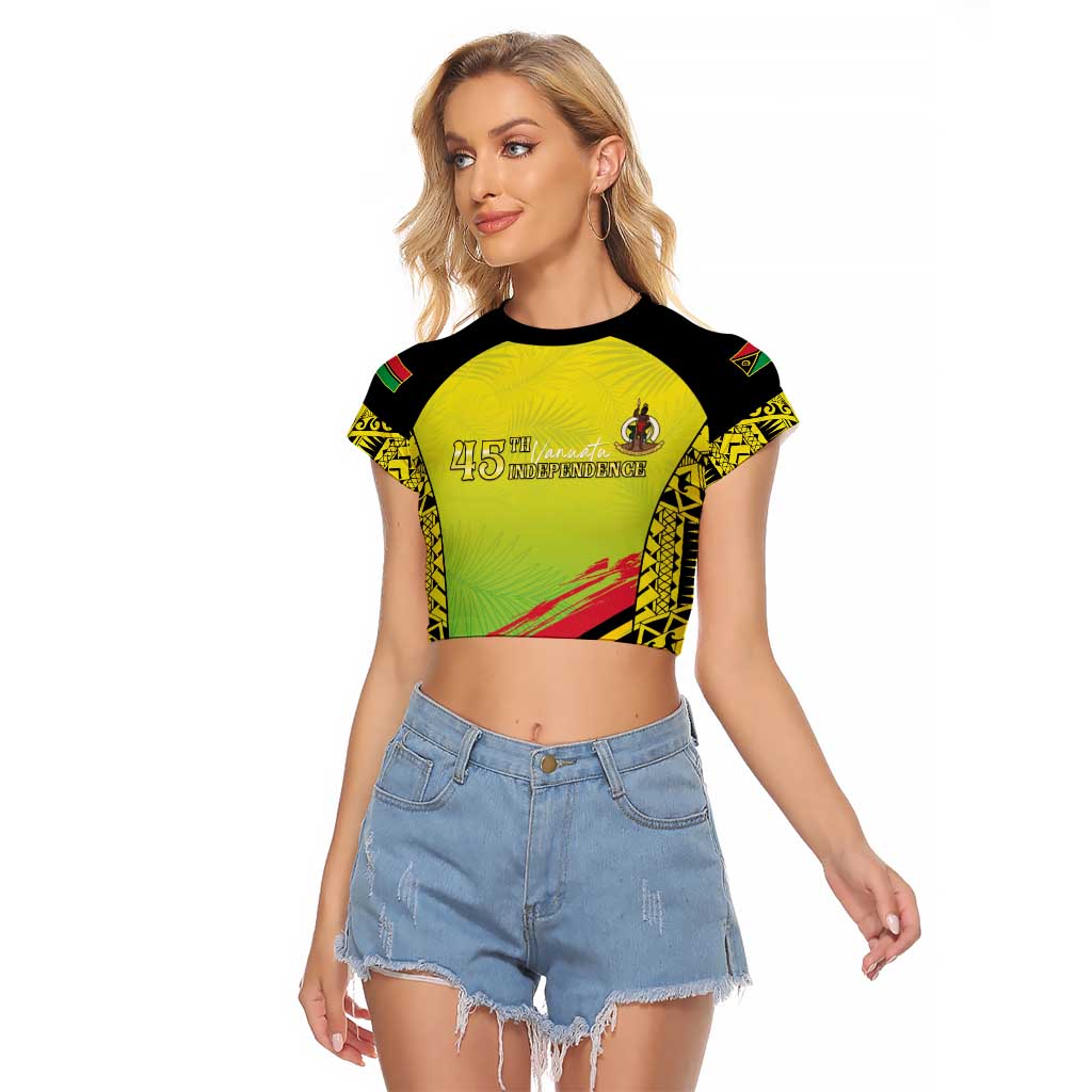 Vanuatu 45th Independence Raglan Cropped T Shirt Special Style - Polynesian Pride