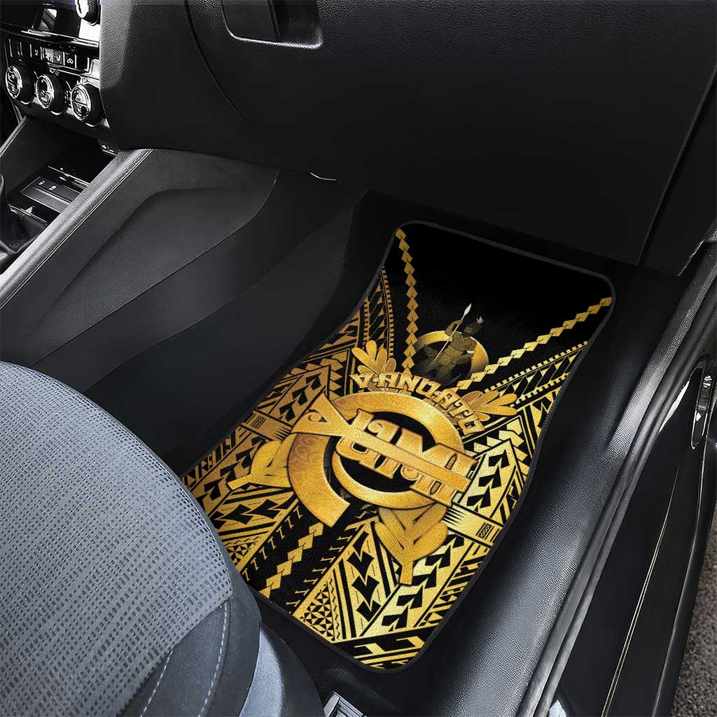 Vanuatu 45th Anniversary Of Independence Car Mats Gold Style - Polynesian Pride