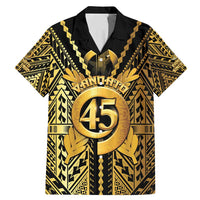 Vanuatu 45th Anniversary Of Independence Family Matching Mermaid Dress and Hawaiian Shirt Gold Style LT05 Dad's Shirt - Short Sleeve Gold - Polynesian Pride