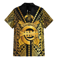 Vanuatu 45th Anniversary Of Independence Family Matching Mermaid Dress and Hawaiian Shirt Gold Style LT05 - Polynesian Pride