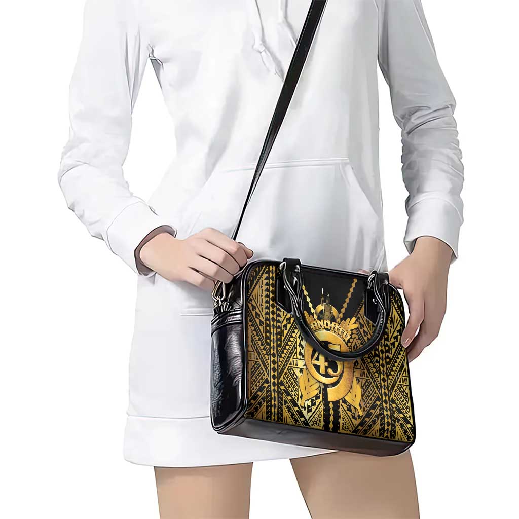 Vanuatu 45th Anniversary Of Independence Shoulder Handbag Gold Style - Polynesian Pride