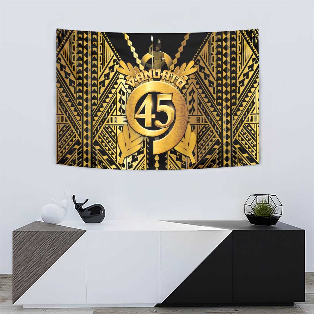 Vanuatu 45th Anniversary Of Independence Tapestry Gold Style - Polynesian Pride