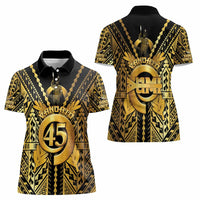 Vanuatu 45th Anniversary Of Independence Women Polo Shirt Gold Style - Polynesian Pride