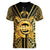 Vanuatu 45th Anniversary Of Independence Women V-Neck T-Shirt Gold Style - Polynesian Pride