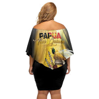 Papua New Guinea Family Matching Off Shoulder Short Dress and Hawaiian Shirt 50 Years Of Independence LT05 - Polynesian Pride