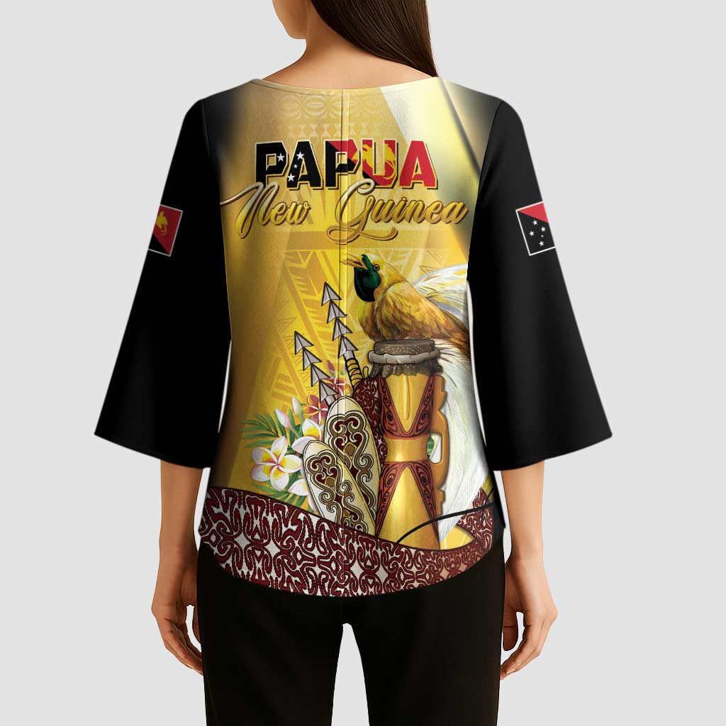 Papua New Guinea Kimono Sleeve Blouse 50 Years Of Independence - Polynesian Pride