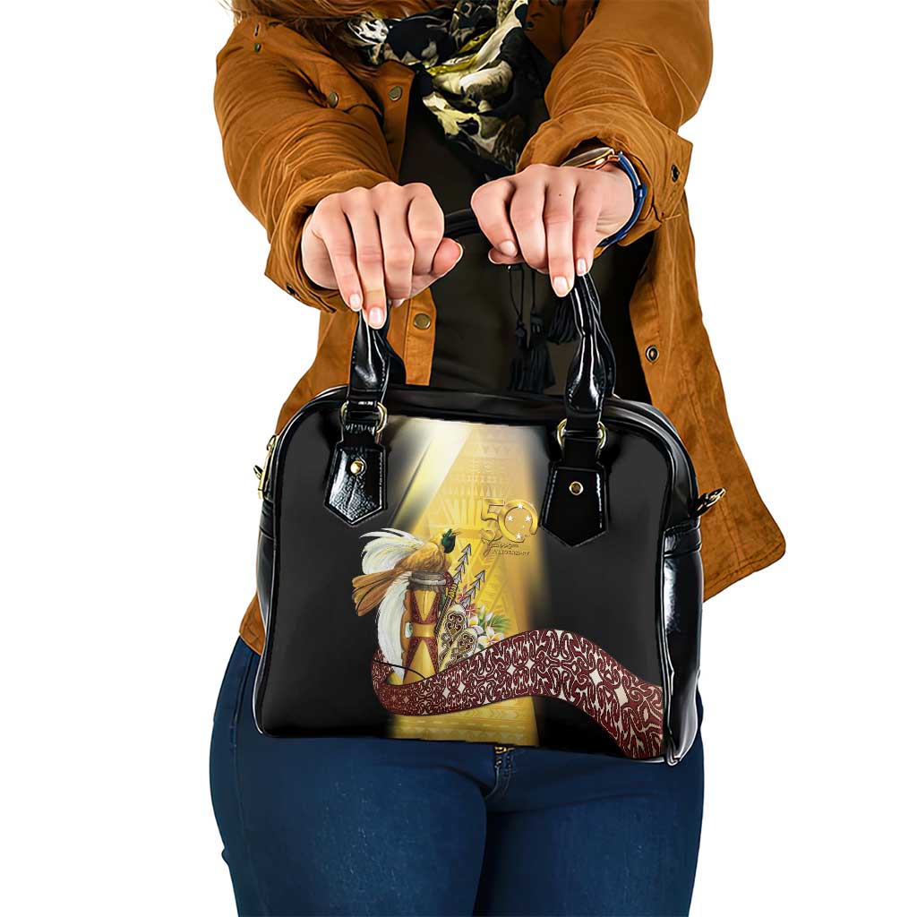 Papua New Guinea Shoulder Handbag 50 Years Of Independence - Polynesian Pride