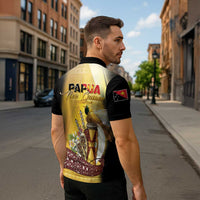 Papua New Guinea Zipper Polo Shirt 50 Years Of Independence - Polynesian Pride