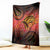Papua New Guinea Blanket Birds Of Paradise With Aboriginal Pattern - Polynesian Pride