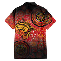 Papua New Guinea Family Matching Long Sleeve Bodycon Dress and Hawaiian Shirt Birds Of Paradise With Aboriginal Pattern LT05 - Polynesian Pride