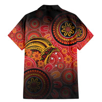 Papua New Guinea Family Matching Mermaid Dress and Hawaiian Shirt Birds Of Paradise With Aboriginal Pattern LT05 - Polynesian Pride