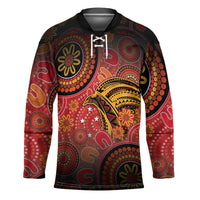 Papua New Guinea Hockey Jersey Birds Of Paradise With Aboriginal Pattern - Polynesian Pride