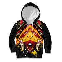 Papua New Guinea Independence Day Kid Hoodie Tribal Mask LT05 Hoodie Red - Polynesian Pride