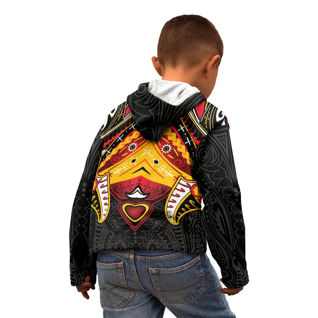 Papua New Guinea Independence Day Kid Hoodie Tribal Mask LT05 - Polynesian Pride