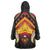 Papua New Guinea Independence Day Wearable Blanket Hoodie Tribal Mask - Polynesian Pride