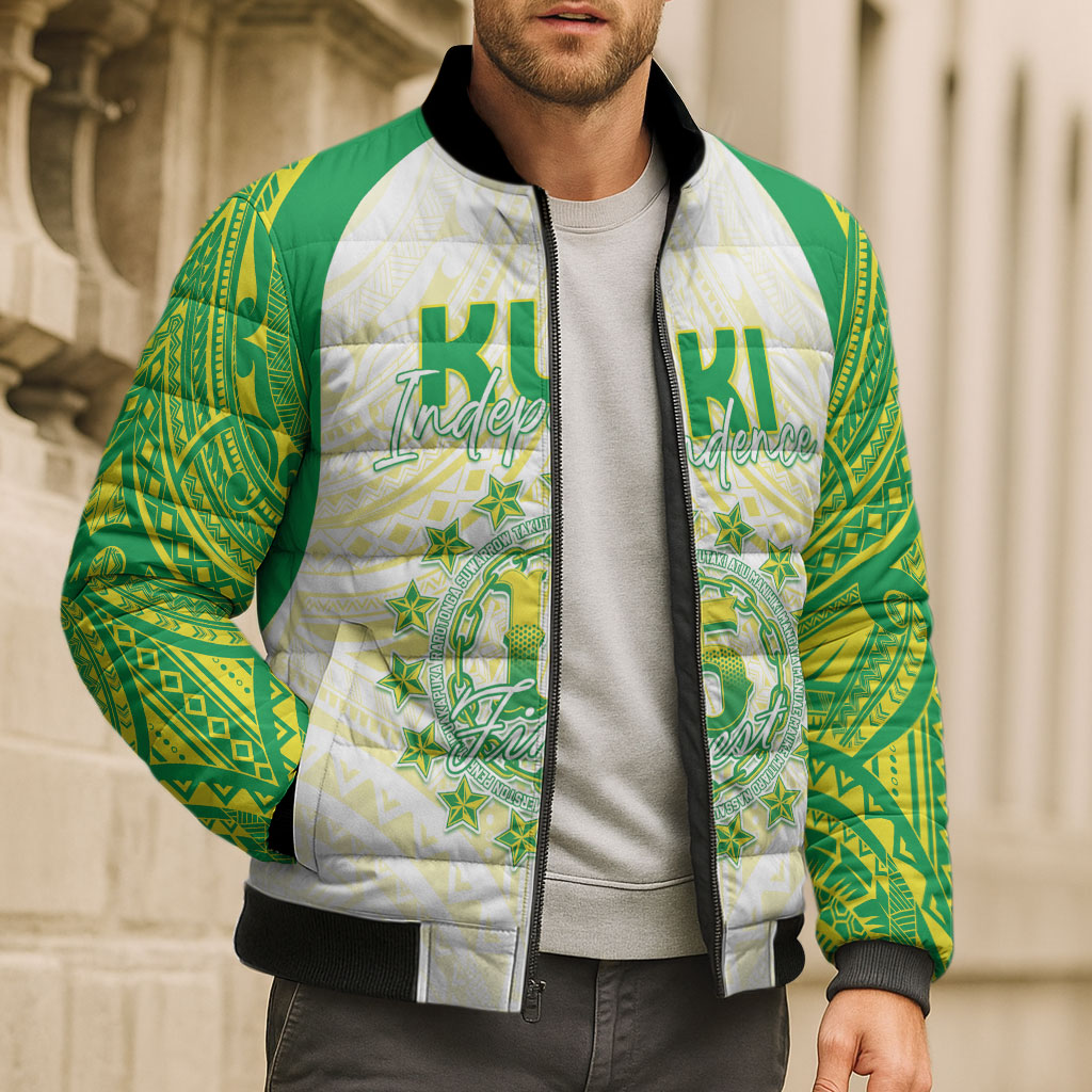 Kuki Independence 2026 Bomber Puffer Jacket Cook Islands 15 Finest White Version
