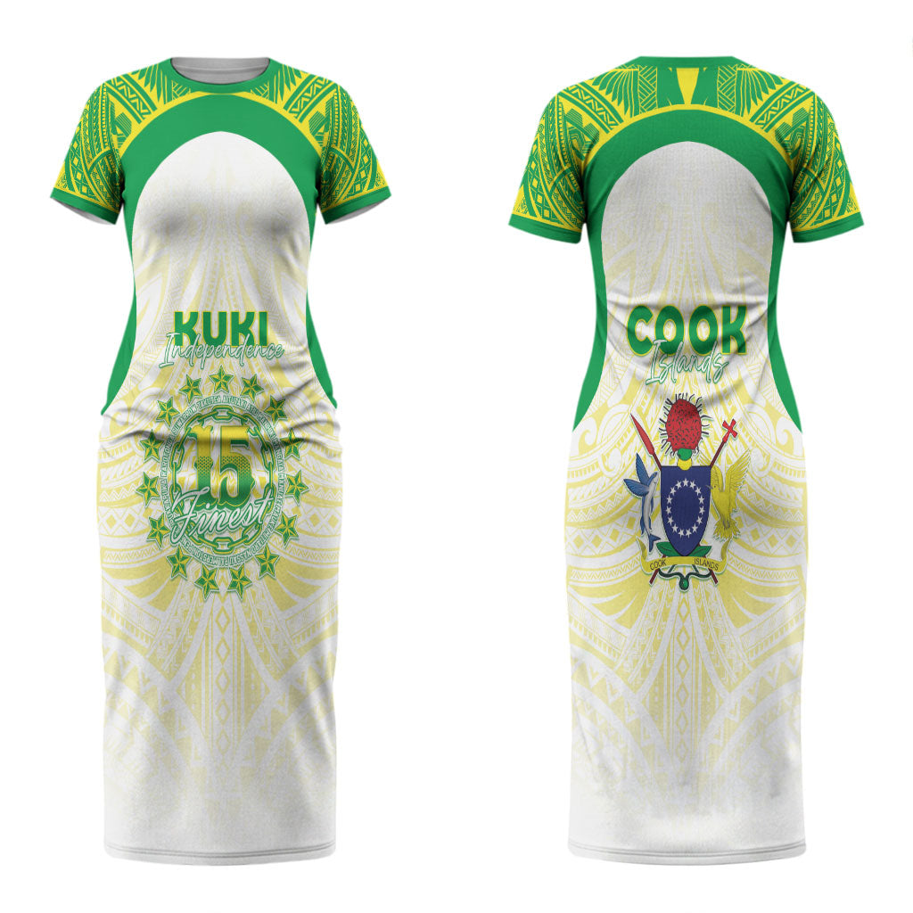 Kuki Independence 2026 Couples Matching Short Sleeve Bodycon Dress and Long Sleeve Button Shirt Cook Islands 15 Finest White Version