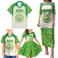 Kuki Independence 2026 Family Matching Puletasi and Hawaiian Shirt Cook Islands 15 Finest White Version
