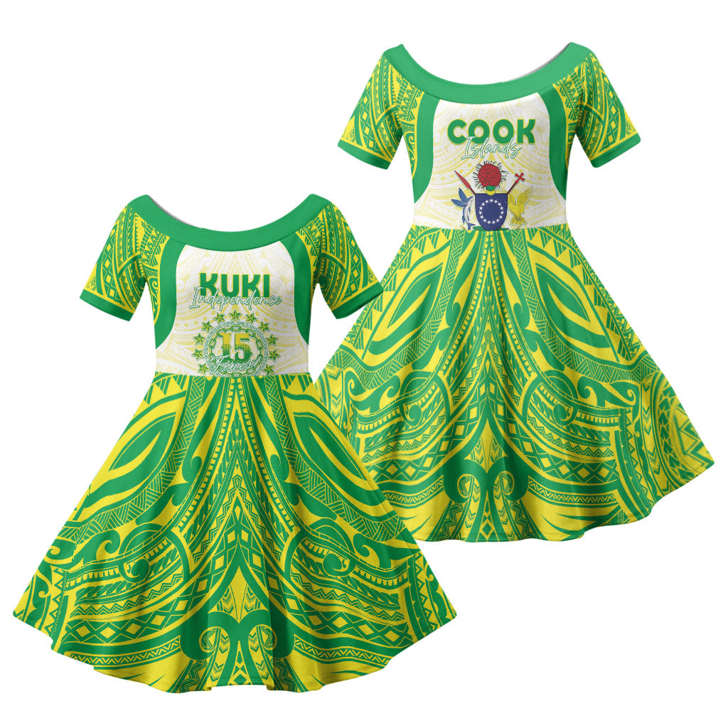 Kuki Independence 2026 Family Matching Tank Maxi Dress and Hawaiian Shirt Cook Islands 15 Finest White Version