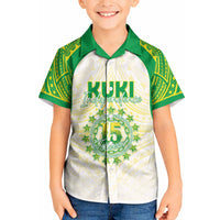 Kuki Independence 2026 Kid Hawaiian Shirt Cook Islands 15 Finest White Version
