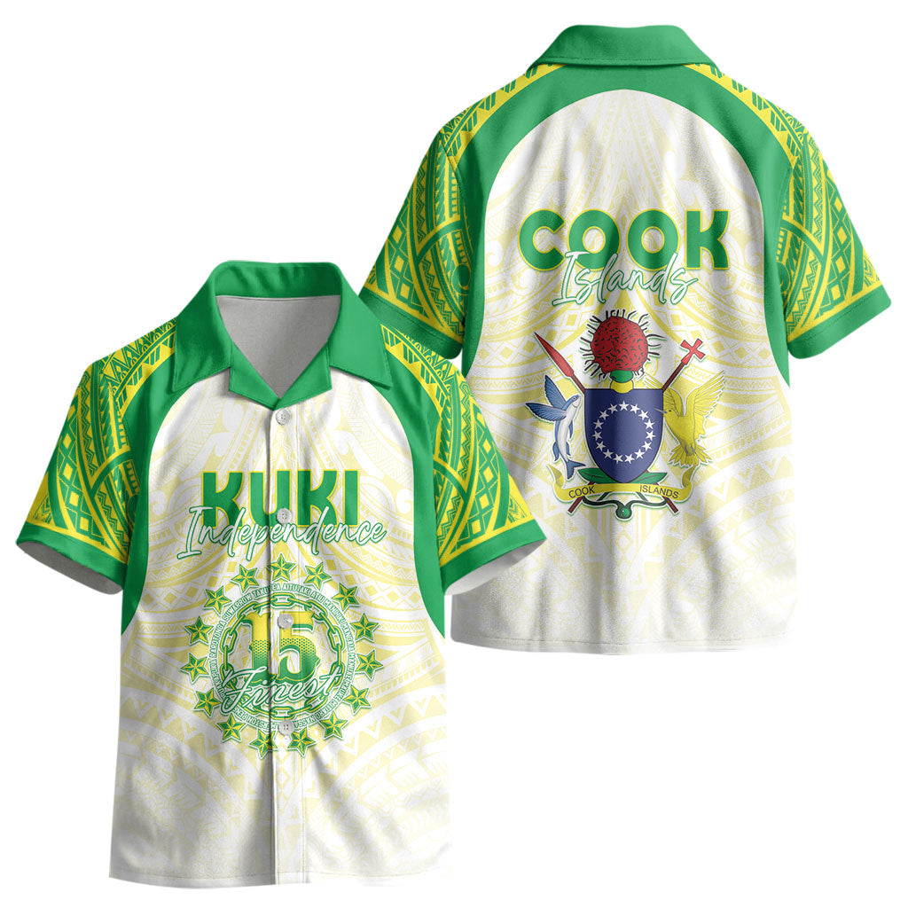 Kuki Independence 2026 Kid Hawaiian Shirt Cook Islands 15 Finest White Version