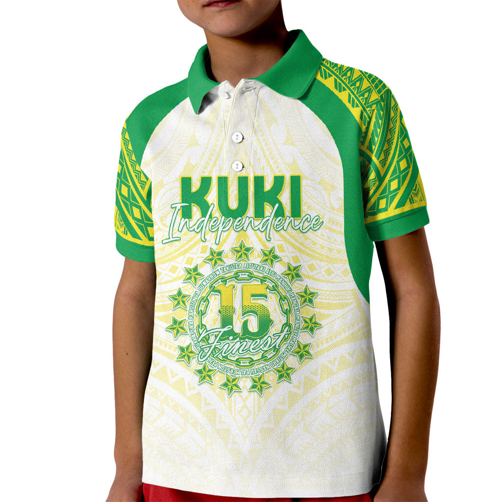 Kuki Independence 2026 Kid Polo Shirt Cook Islands 15 Finest White Version