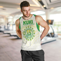 Kuki Independence 2026 Men Tank Top Cook Islands 15 Finest White Version