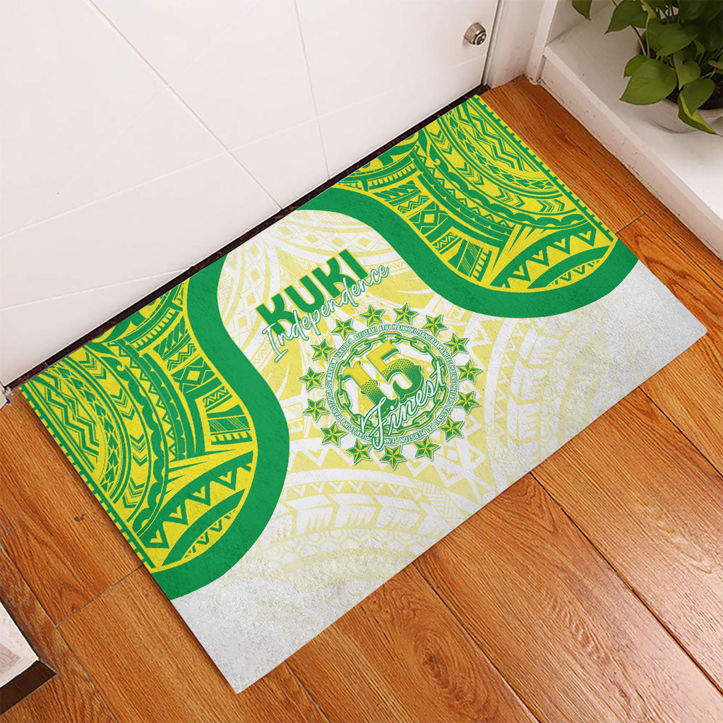 Kuki Independence 2026 Rubber Doormat Cook Islands 15 Finest White Version