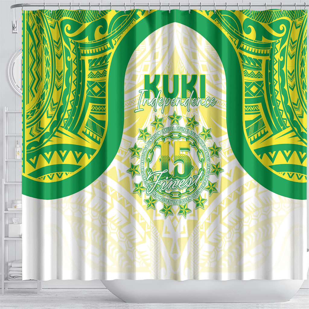 Kuki Independence 2026 Shower Curtain Cook Islands 15 Finest White Version