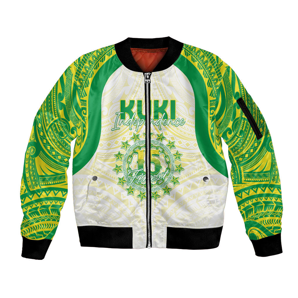 Kuki Independence 2026 Sleeve Zip Bomber Jacket Cook Islands 15 Finest White Version