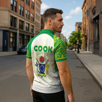Kuki Independence 2026 Zipper Polo Shirt Cook Islands 15 Finest White Version
