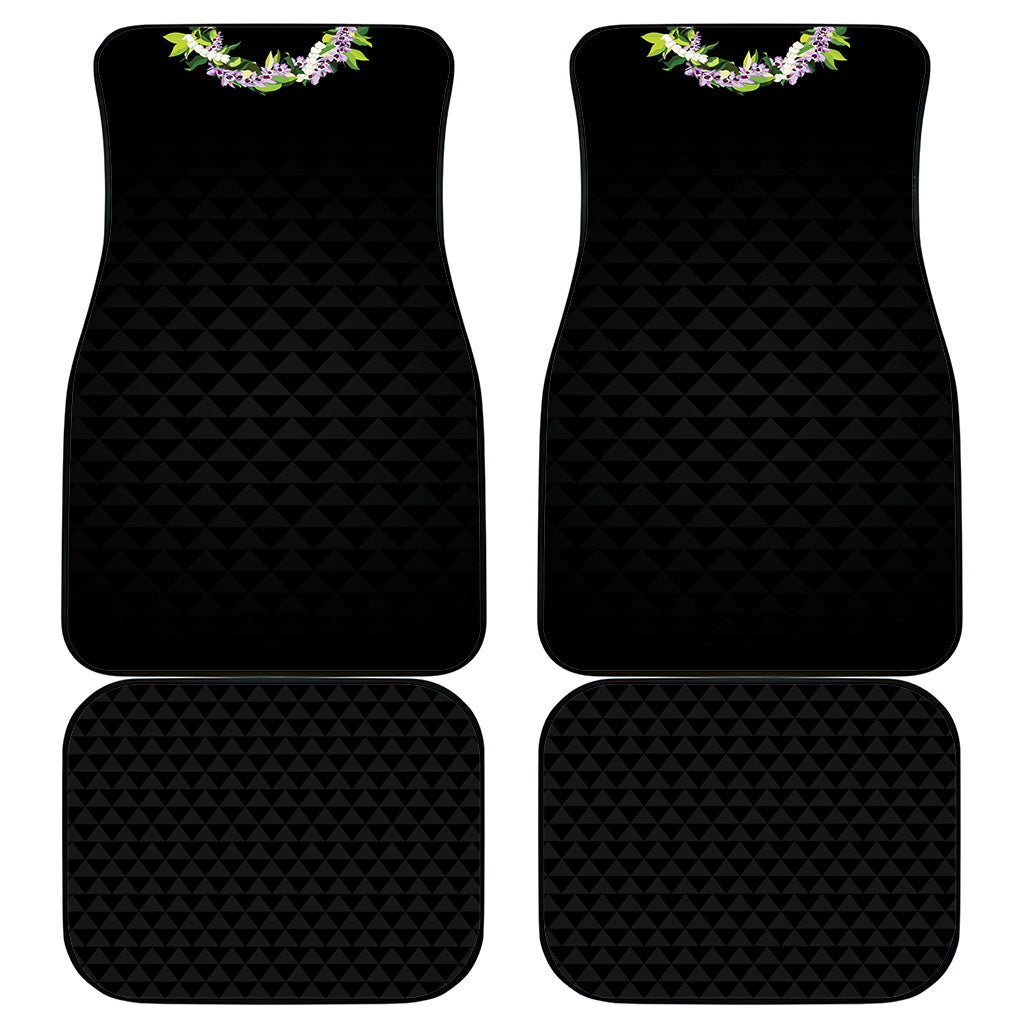 Hawaii Statehood Day Car Mats Kakau Pattern With Maile Pikake Honohono Lei
