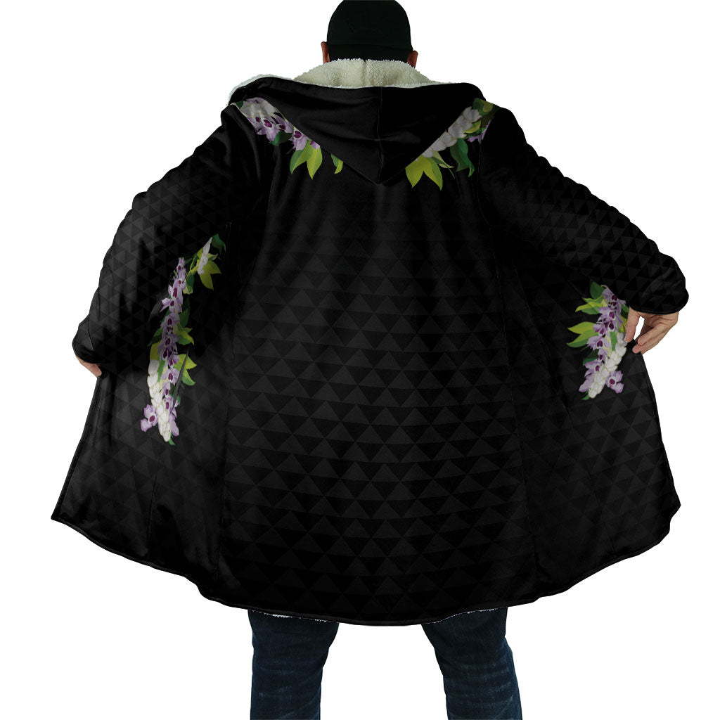 Hawaii Statehood Day Cloak Kakau Pattern With Maile Pikake Honohono Lei