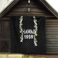 Hawaii Statehood Day Quilt Kakau Pattern With Maile Pikake Honohono Lei