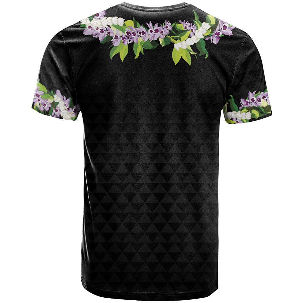 Hawaii Statehood Day T Shirt Kakau Pattern With Maile Pikake Honohono Lei