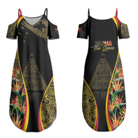 Papua New Guinea Hapi De Bilong Indipendens Couples Matching Summer Maxi Dress and Long Sleeve Button Shirt Special Style