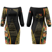 Papua New Guinea Hapi De Bilong Indipendens Family Matching Off The Shoulder Long Sleeve Dress and Hawaiian Shirt Special Style