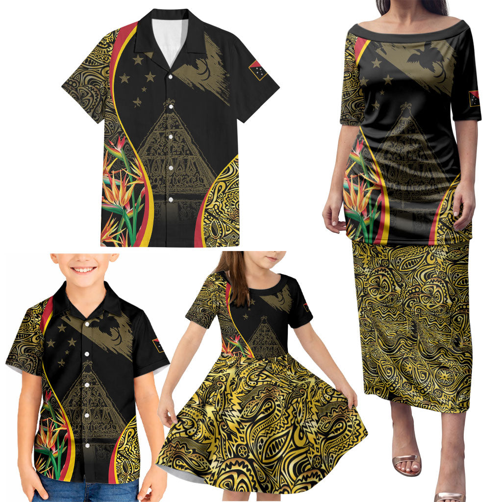 Papua New Guinea Hapi De Bilong Indipendens Family Matching Puletasi and Hawaiian Shirt Special Style
