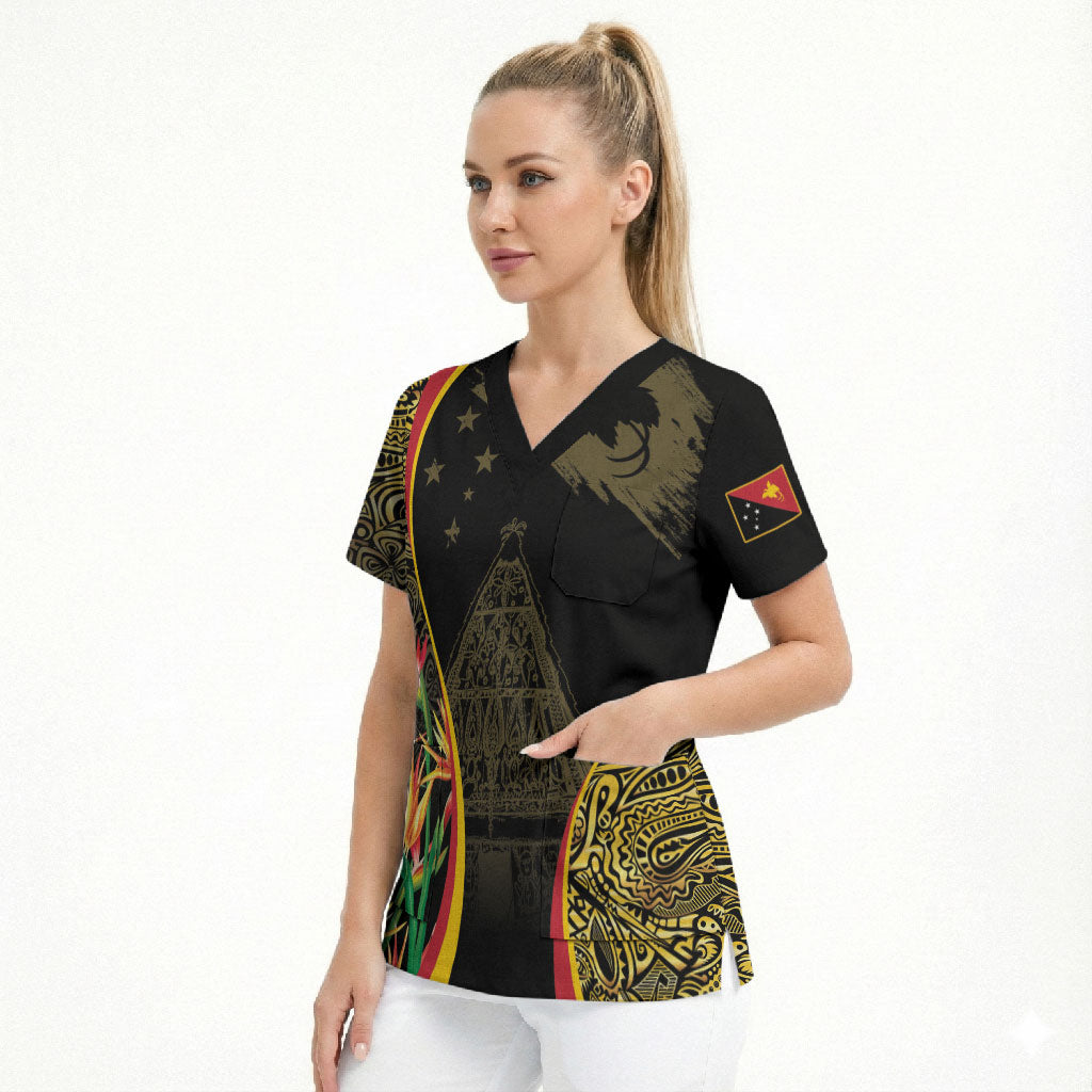 Papua New Guinea Hapi De Bilong Indipendens Scrub Top Special Style